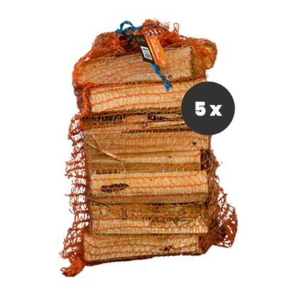 Produktansicht 1 zu Anzündholz von Giant Flames – Anzündholz FSC 5 Netzsäcke x 12,5L (62,5L)