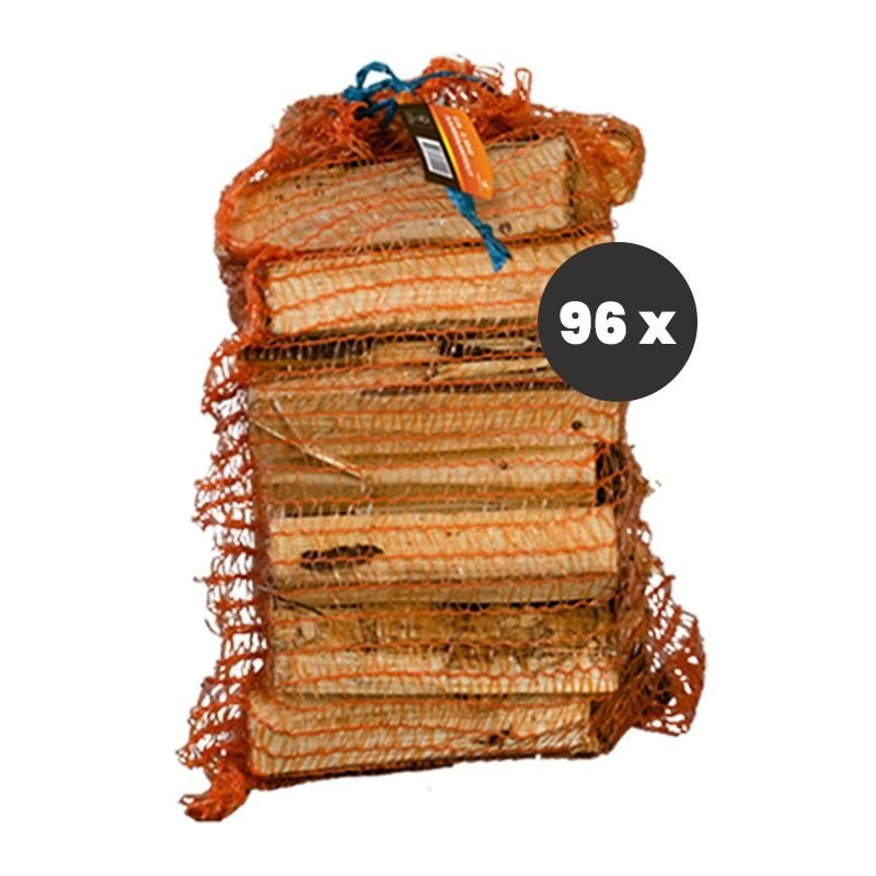 Produktansicht 1 zu Anzündholz von Giant Flames – Palette Anzündholz 96 Netzsäcke x 12.5L (1200L)