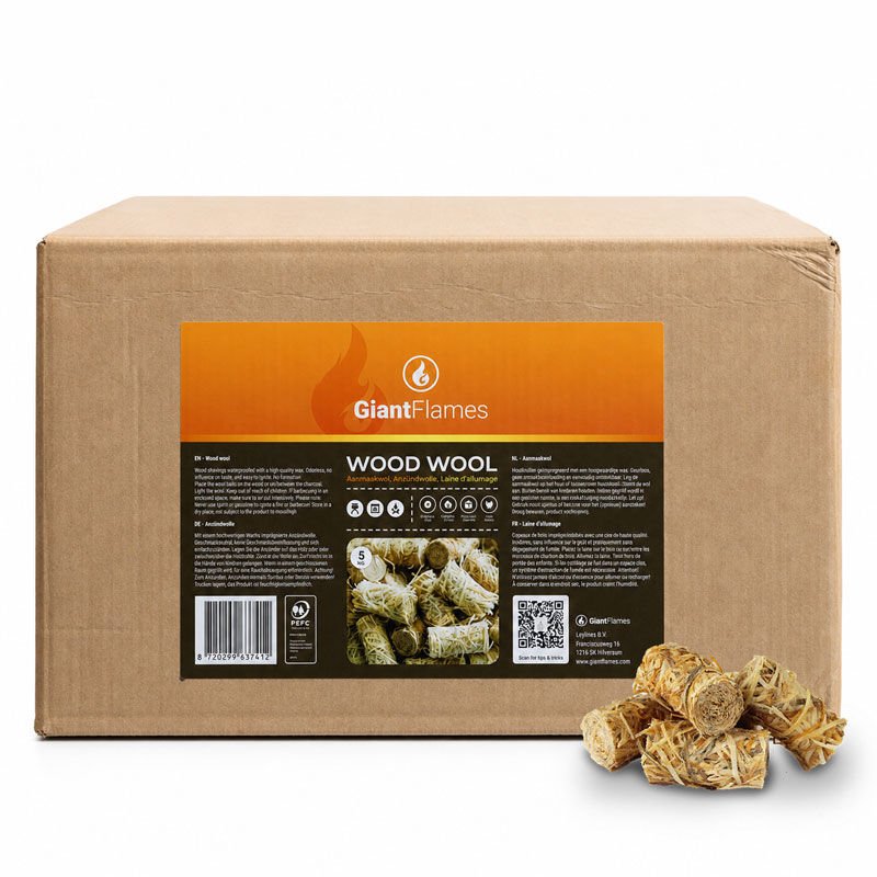 Produktansicht 1 zu Anzündwolle von Giant Flames – Anzündwolle Box ca 415 Einheiten (5kg)