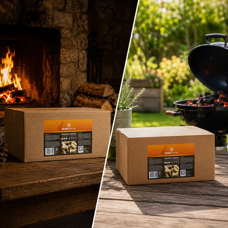 Produktansicht 4 zu Anzündwolle von Giant Flames – Anzündwolle Box ca 415 Einheiten (5kg)