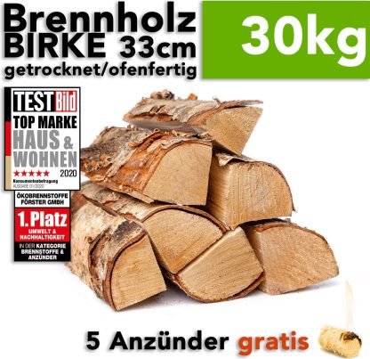 Produktansicht 1 zu Birke-Brennholz – 30kg, 25cm
