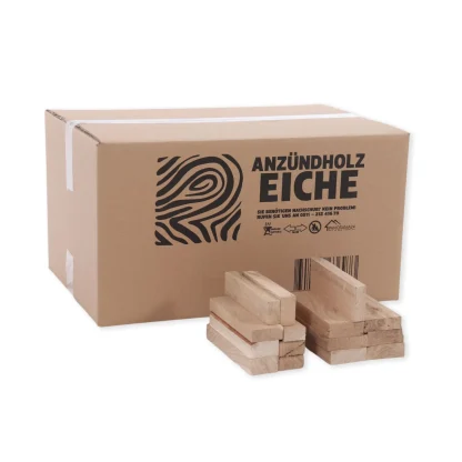 Brennholz-Kaminholz in ausgewählter Ausführung – 30 Kg Anzündholz Eiche, TROCKEN Anmachholz Anfeuerholz Brennholz – Produktansicht
