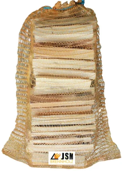 Brennholz-Kaminholz in ausgewählter Ausführung – Anzündholz 6 Netze a 3 Kg Anmachholz Anfeuerholz Brennholz trocken – Produktansicht