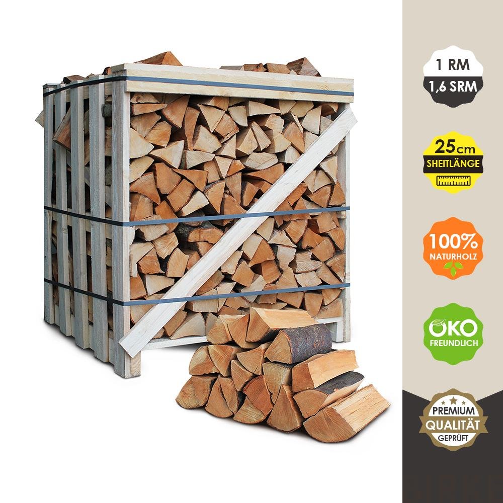 Produktansicht 2 zu Brennholz – Premium Brennholz Buche kammegetrocknet 1,6 SRM / 1 RM Scheitlänge 25 cm
