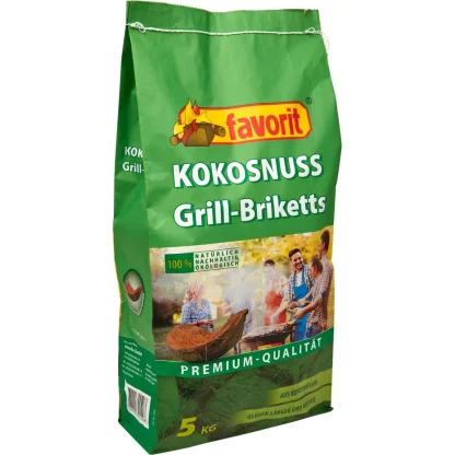 Briketts in ausgewählter Ausführung – Favorit Kokos Grillbriketts 5 kg – Produktansicht