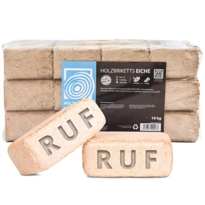 Briketts in ausgewählter Ausführung – Holzbriketts RUF Eiche, 60kg, Brennholz Kohle Heizen Holz – Produktansicht
