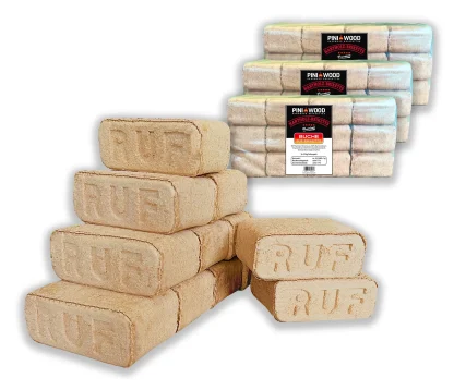 Briketts in ausgewählter Ausführung – PINI 30 kg Holzbriketts 100% Buche Hartholzbriketts RUF Grill – Produktansicht