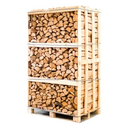 Produktansicht 1 zu Eiche Kaminholz – Palette kammergetrocknetes gespalten Eiche Brennholz 33cm