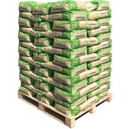 Holzpellets in ausgewählter Ausführung – EPH HOLZPELLETS IM PAPIERSACK, 65 X 15KG PALETTE – Produktansicht