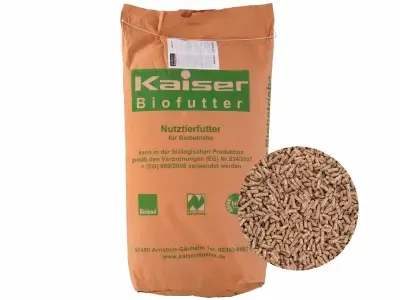 Holzpellets in ausgewählter Ausführung – Kaiser B-LMK Lämmermast- und Schafkorn für Ökobetriebe geeignetes – Produktansicht