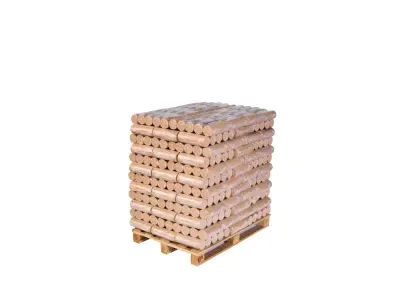 Holzpellets in ausgewählter Ausführung – Vita holz Holzbriketts rund, ohne Loch, 960 kg, für Holzheizungen – Produktansicht