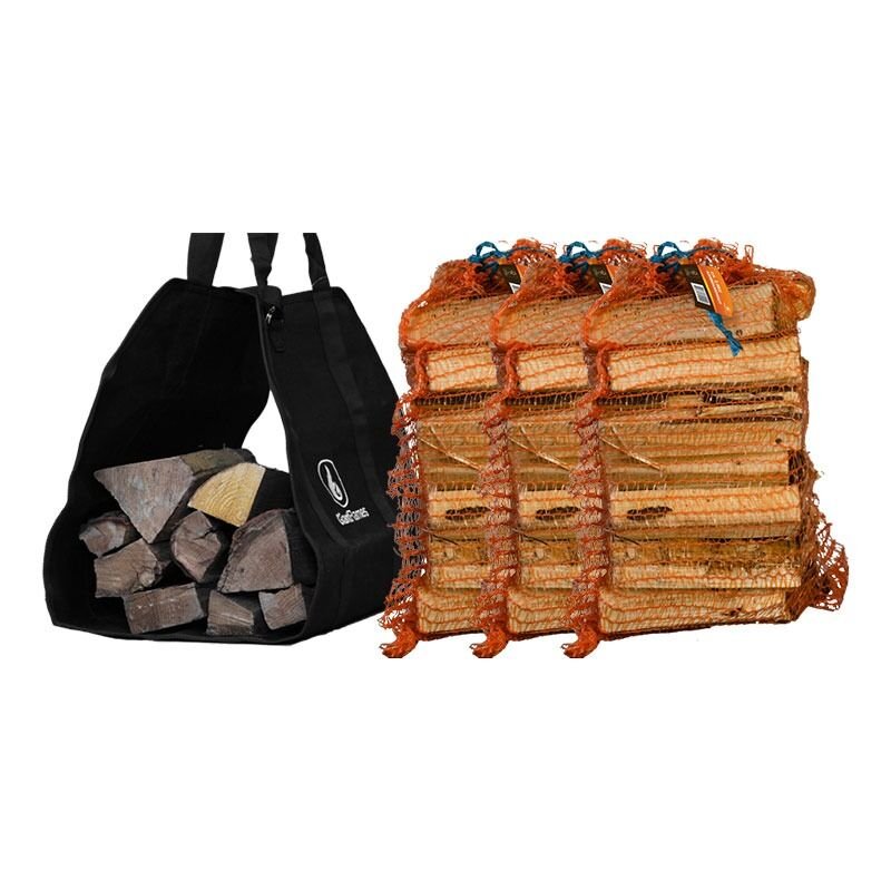 Produktansicht 1 zu Kaminanzünder von Giant Flames – Gefüllte Tragetasche für Brennholz