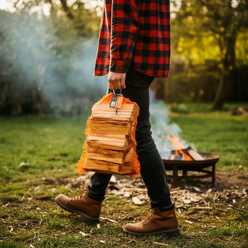 Produktansicht 2 zu Kaminanzünder von Giant Flames – Gefüllte Tragetasche für Brennholz