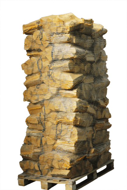 Produktansicht 1 zu Kaminholz in Netzen – 88 Netze Kammergetrocknetes gespalten Esche Brennholz 30-33 cm