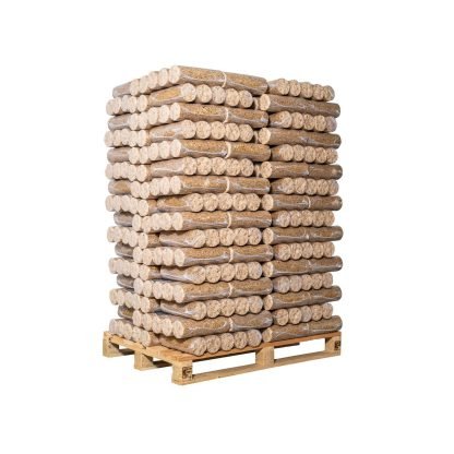 Produktansicht 1 zu Nestro Nadelholz-Holzbriketts – 960 kg auf Palette