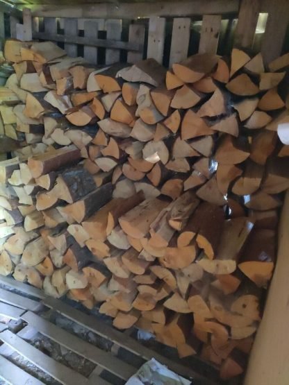 PALETT in ausgewählter Ausführung – Brennholz, Feuerholz, ofenfertig gespalten, Eiche, Kiefe, Buche, Birke – Produktansicht