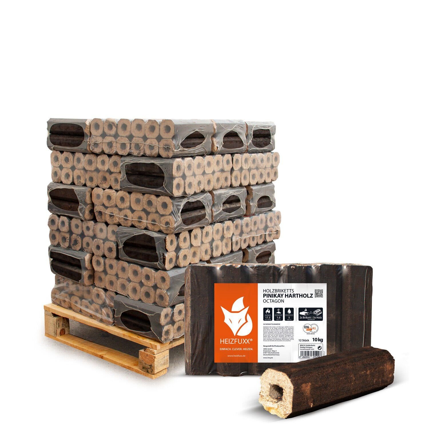 PALETT in ausgewählter Ausführung – Pinikay Hartholz Eiche Holz 10kg x 30 300kg Palette – Produktansicht