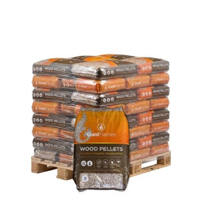 Produktansicht 1 zu Pellets sackware von Giant Flames – Halbe Palette Holzpellets 35 Säcke x 15 kg (525kg)