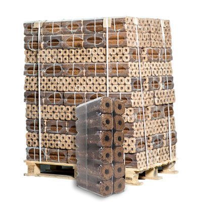 Produktansicht 1 zu Pini Kay Briketts – Pini Kay Briketts (Import) Palette 96 Säcke x 10 kg (960 kg)