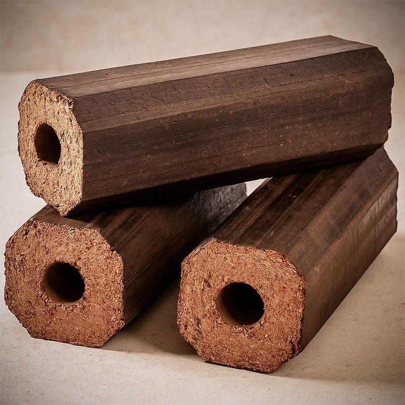 Produktansicht 3 zu Pini Kay Briketts von Giant Flames – Pini Kay Briketts (NL) halbe Palette 48 Säcke x 10 kg (480 kg)
