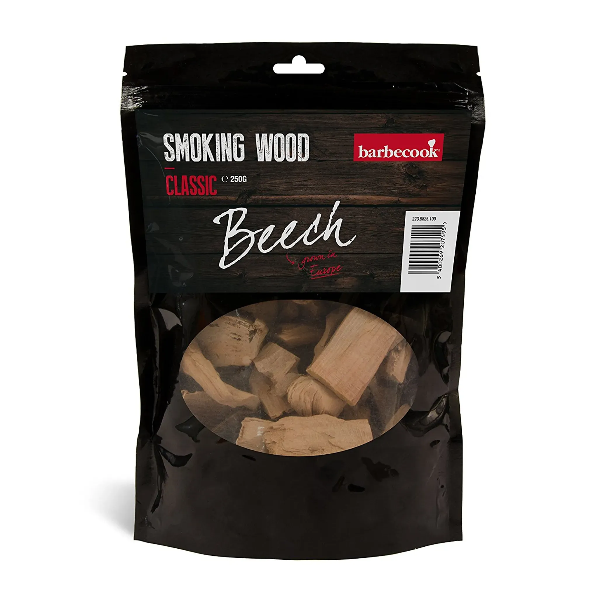 Räucherchips in ausgewählter Ausführung – Räucherholz / Smoking Chips barbecook Buche 350g – Produktansicht