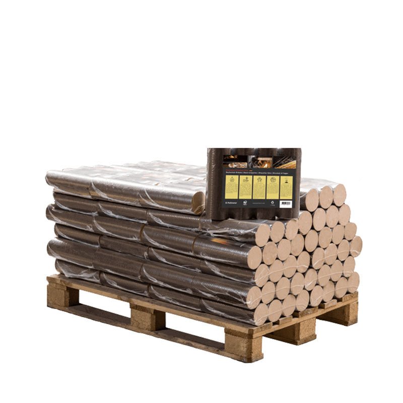 Produktansicht 1 zu Runde Buche Briketts – Runde Buche Briketts 48 Packungen x 10 kg (480 kg)