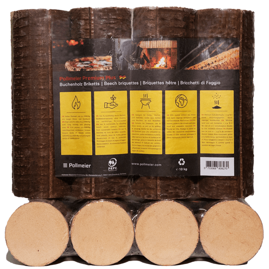 Produktansicht 2 zu Runde Buche Briketts – Runde Buche Briketts 48 Packungen x 10 kg (480 kg)