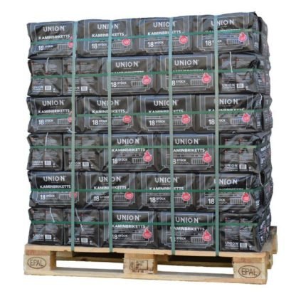 Unsere besten Produkte in ausgewählter Ausführung – Braunkohlenbriketts im Palettenpaket (960Kg) – Produktansicht