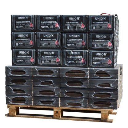 Unsere besten Produkte in ausgewählter Ausführung – GEMISCHTE HOLZBRIKETTS AUS 100% EICHE + BRAUNKOHLENBRIKETTS PALETTE – Produktansicht