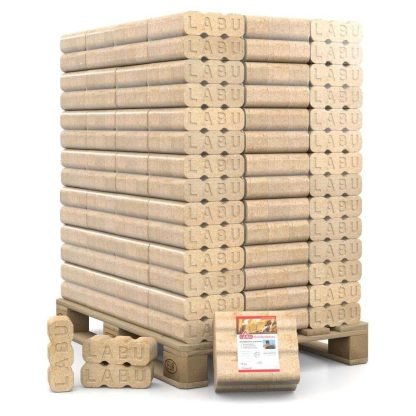 Unsere besten Produkte in ausgewählter Ausführung – LABU Holzbriketts vom Profi 96 X 10 KG ( 960kg) – Produktansicht