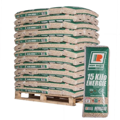 Van Roje Pellets, Palette mit 65 x 15, kg, Säcken, Ansicht 1